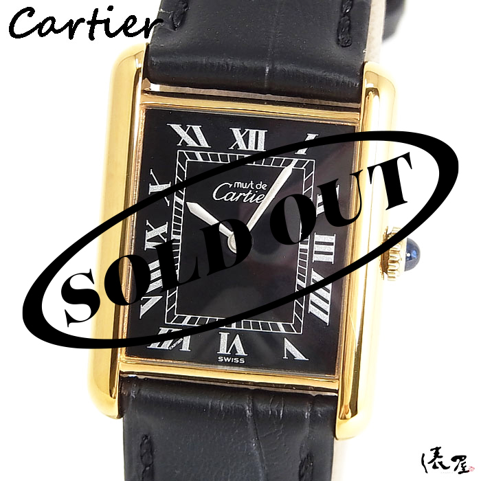 セール中純正ベルト 希少モデル ブラック 極美品 メンズ 時計 Cartier Parts 16190B34 ベルト、ブレスレット