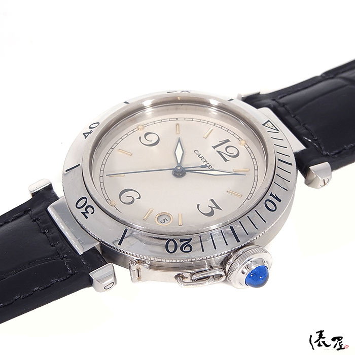 【OH済】カルティエ パシャ 38mm 自動巻 生産終了モデル レザーベルト メンズ レディース Cartier 時計 腕時計 【送料無料】