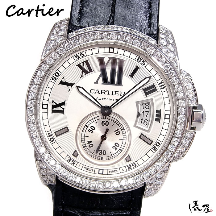 Cartier 【俵屋】カルティエ パシャ 42 汎用品 レザーベルト 未使用 ホワイト Dバックル