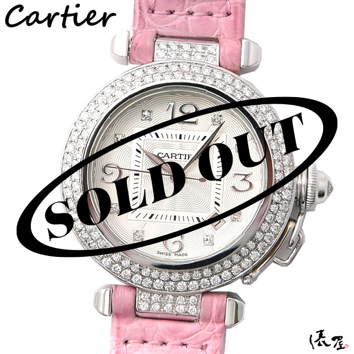 カルティエ K18WG パシャ32 750WG Cartier Pasha