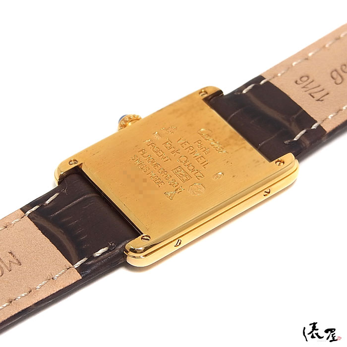 カルティエ ヴェルメイユ マストタンクLM オパラン　外装新品仕様　QZ カルティエ マストタンク LM QZ オパラン文字盤 1615 新品仕上げ