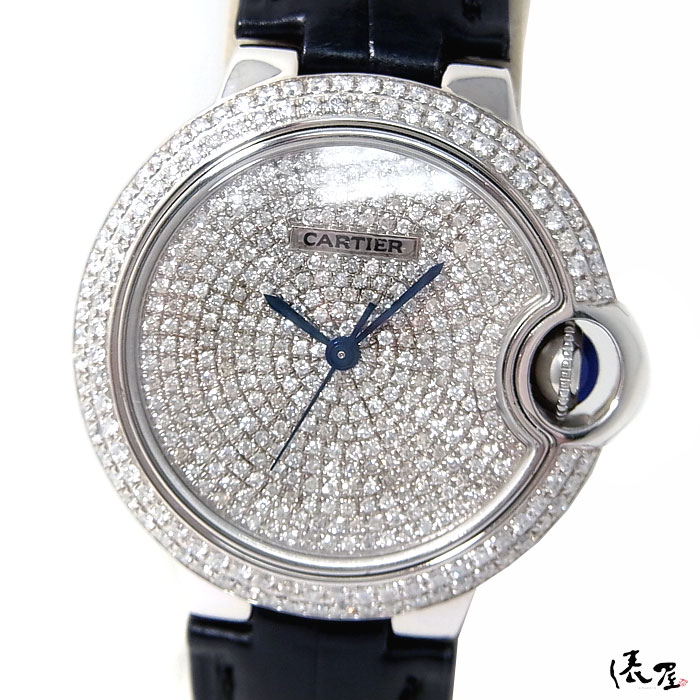 カルティエ バロンブルー MM 全面ダイヤ Cartier Ballon Bleu