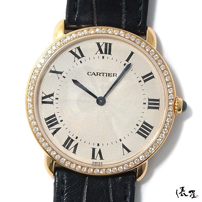 カルティエ K18 ロンドルイLM ダイヤ Cartier RONDE Louis