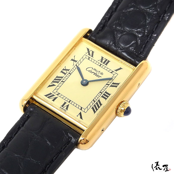 CARTIER  【レア文字盤】美品マストタンク LM　Dバッグル ユニセックス